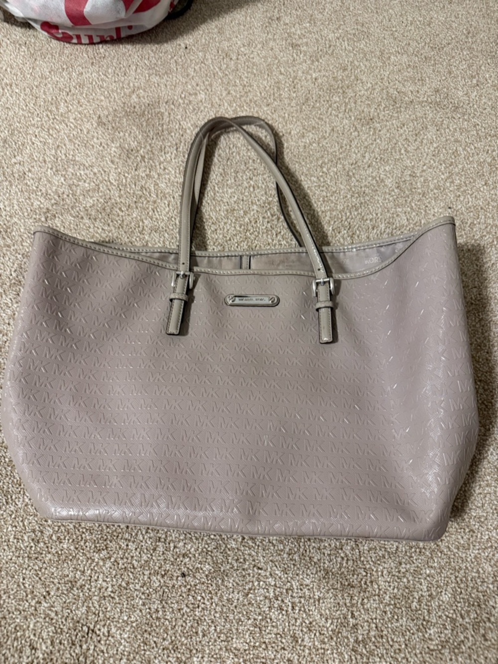 Michael Kors Light Taupe Signature MK Tote